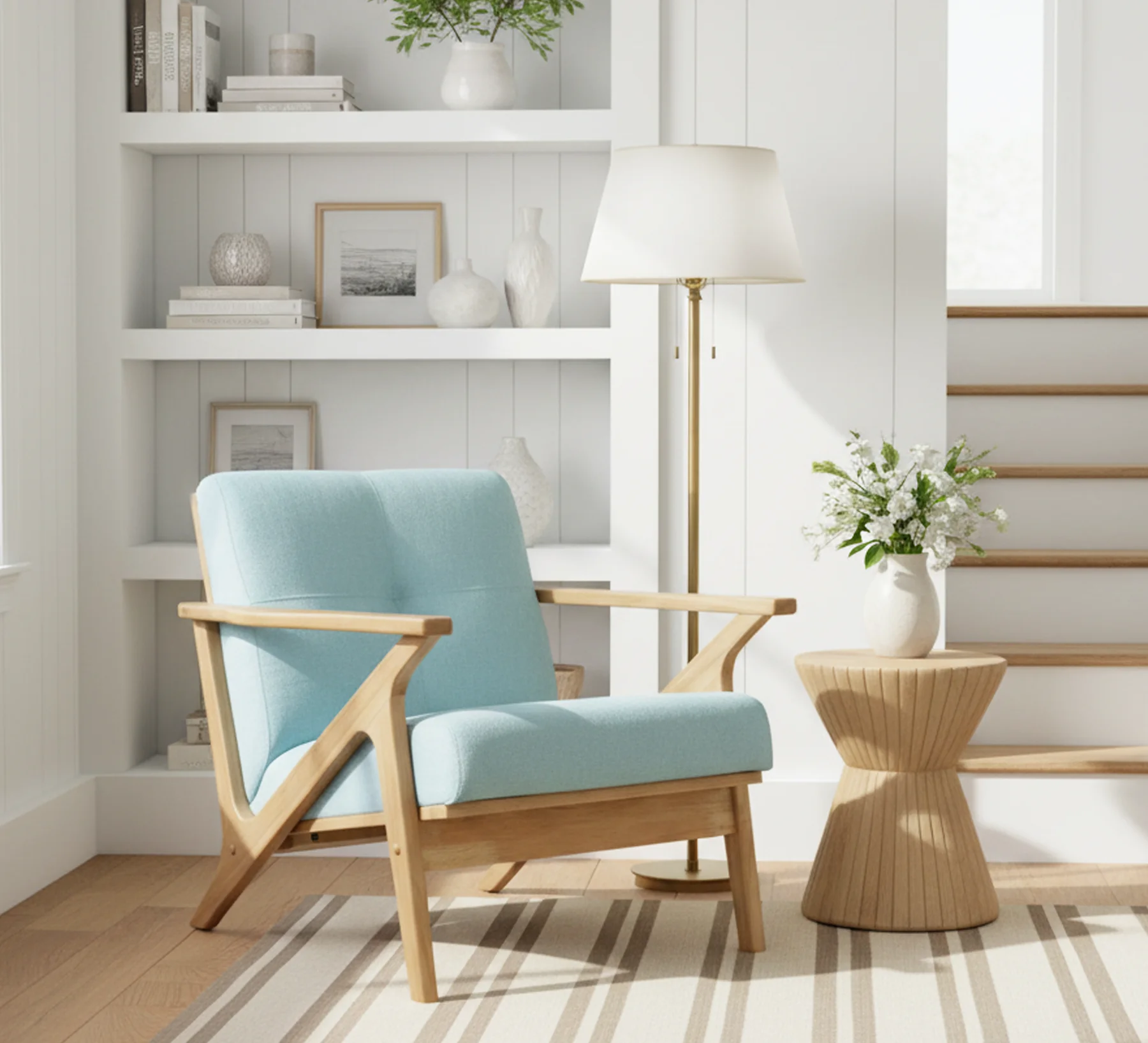 Nordica Mint Upholstered Accent Armchair - Image 4