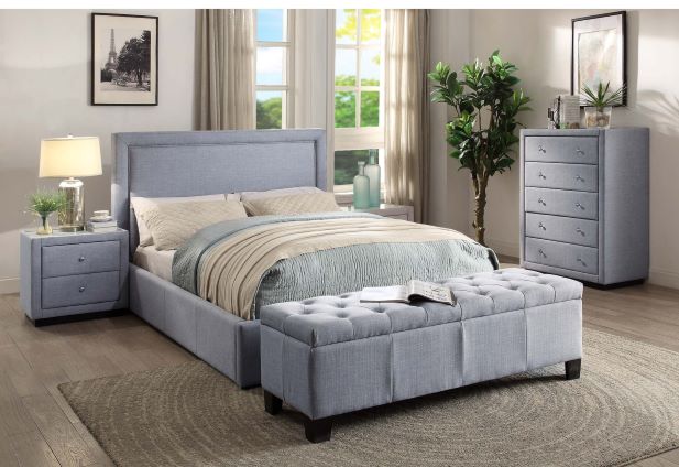 Adria Fabric 4 Piece Bedroom Suite