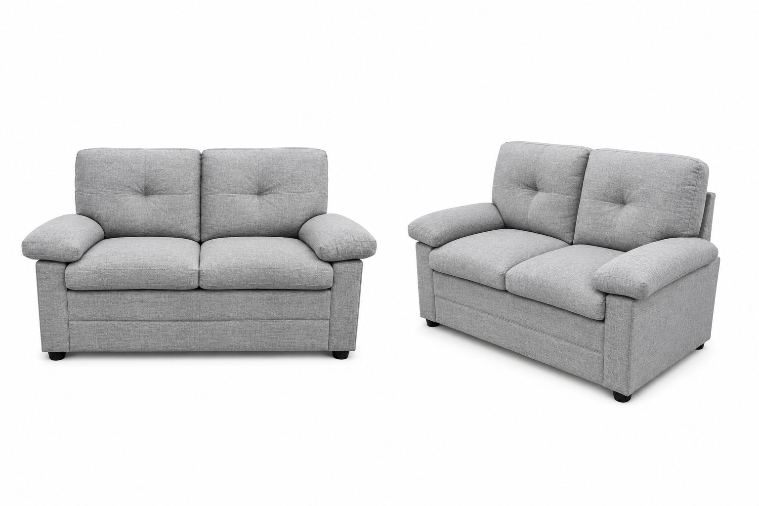 Elora 2-Seater Sofa – Mid Grey - Image 7