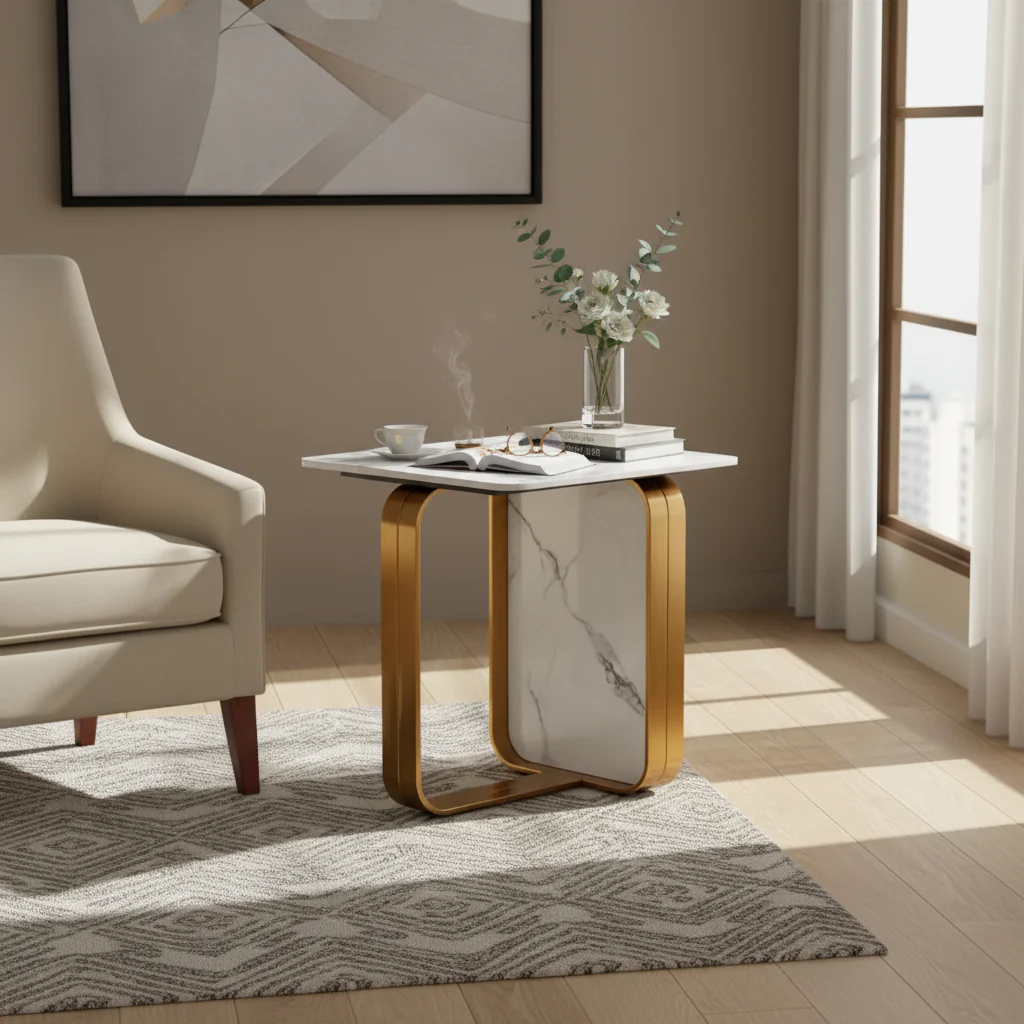 Catalyst Marbella Sintered Stone Side Table - Image 3