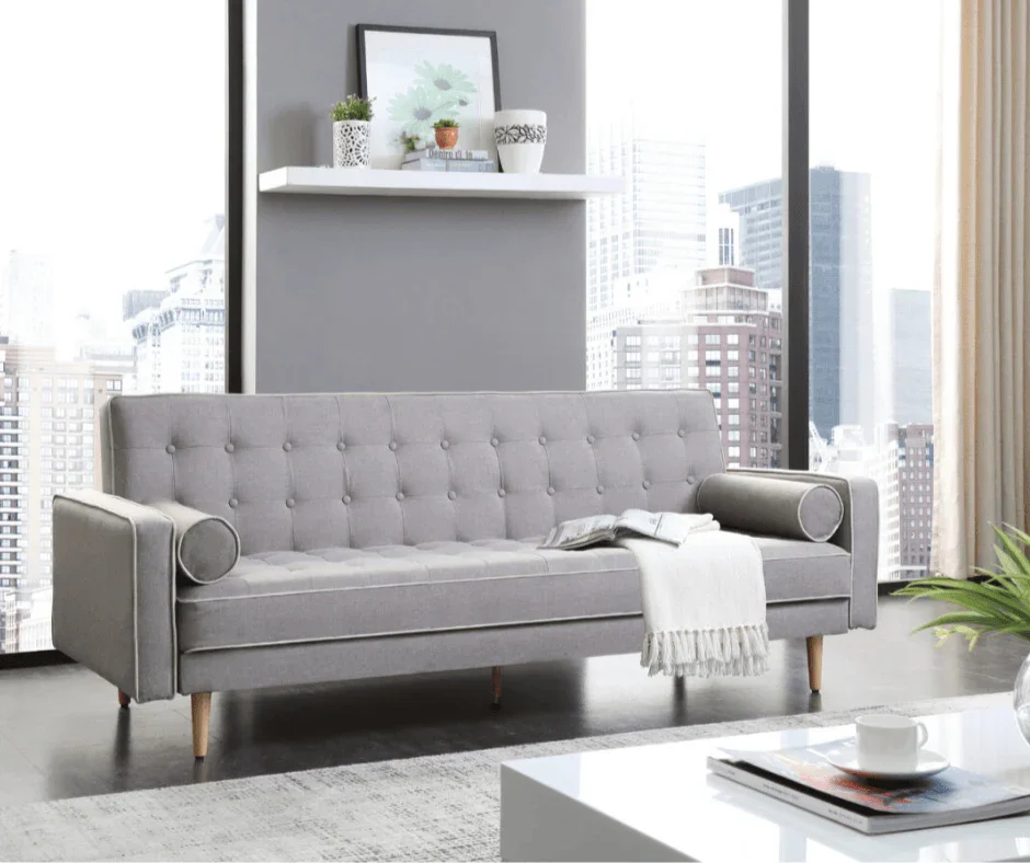 Grey Sofia 3 Seater Sofa Bed - Image 9