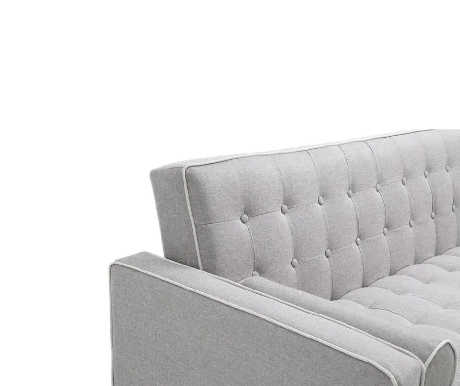 Grey Sofia 3 Seater Sofa Bed - Image 4