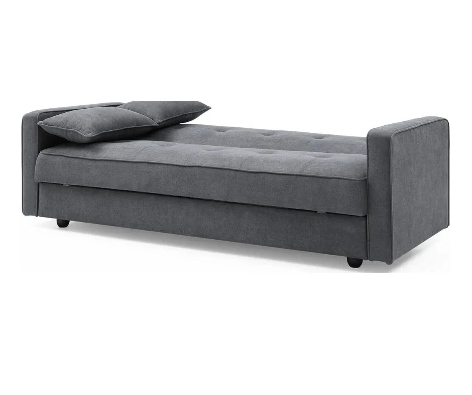 Junny 3 Seater Sofa Bed - Dark Grey - Image 3
