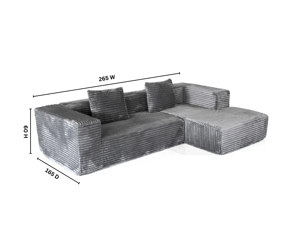 Aria L Shape Sofa- 100% Polyester - Image 8