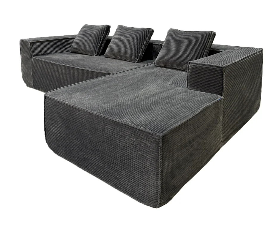 Mira L Shape Sofa – Grey - Image 8