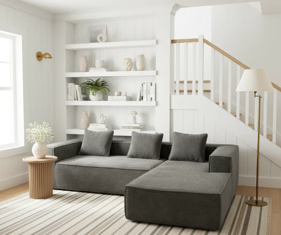 Mira L Shape Sofa – Grey - Image 11