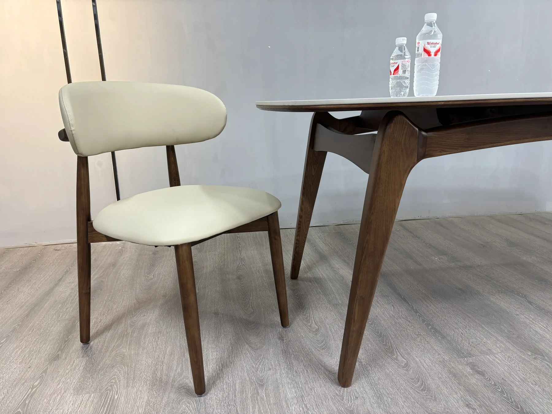 Luxe Wooden Dining Table with Sintered Stone Top - Image 3