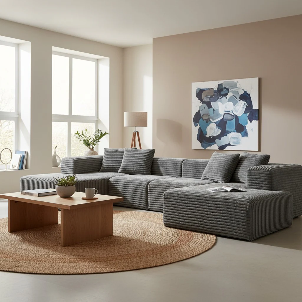 Aria L Shape Sofa- 100% Polyester