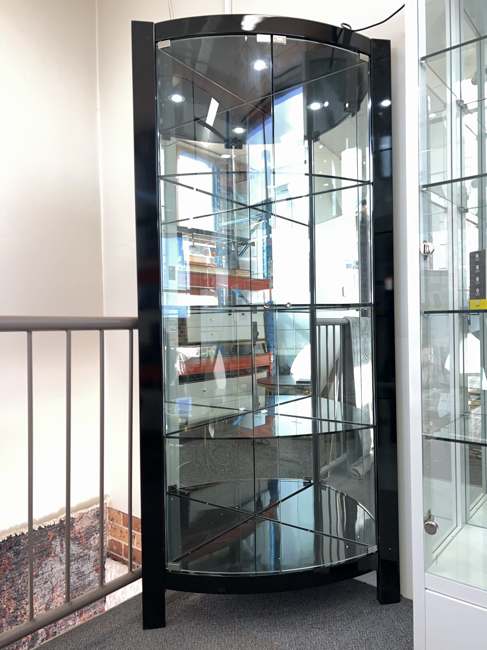 Corner Display Cabinet Black