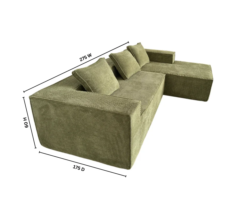 Avena Greenland L Shape Sofa - Green - Image 4