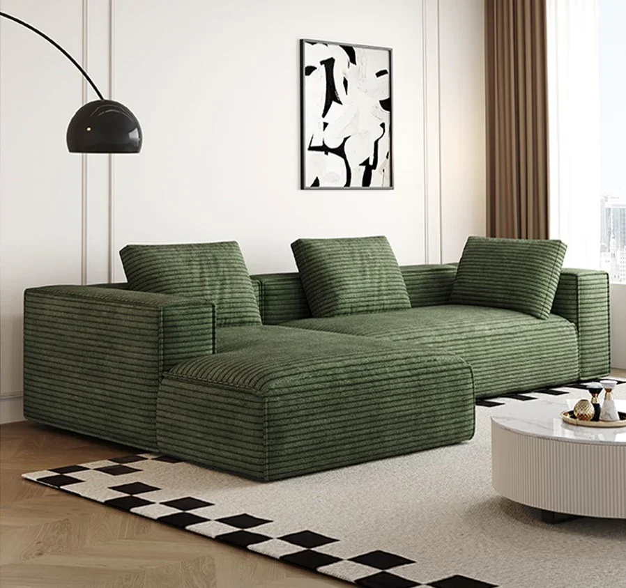 Avena Greenland L Shape Sofa - Green - Image 2