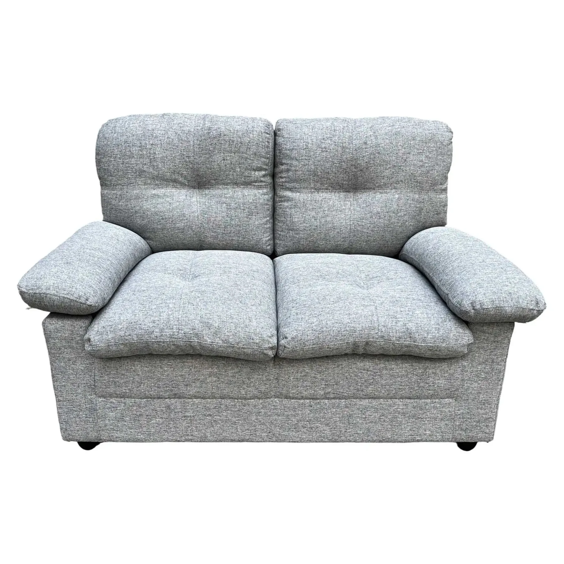 Elora 2-Seater Sofa – Mid Grey - Image 2