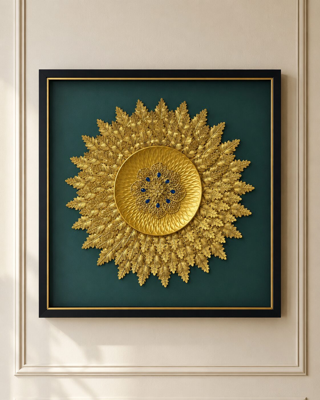 Golden Serenity 3-Piece 3D Wall Art Set - Image 3