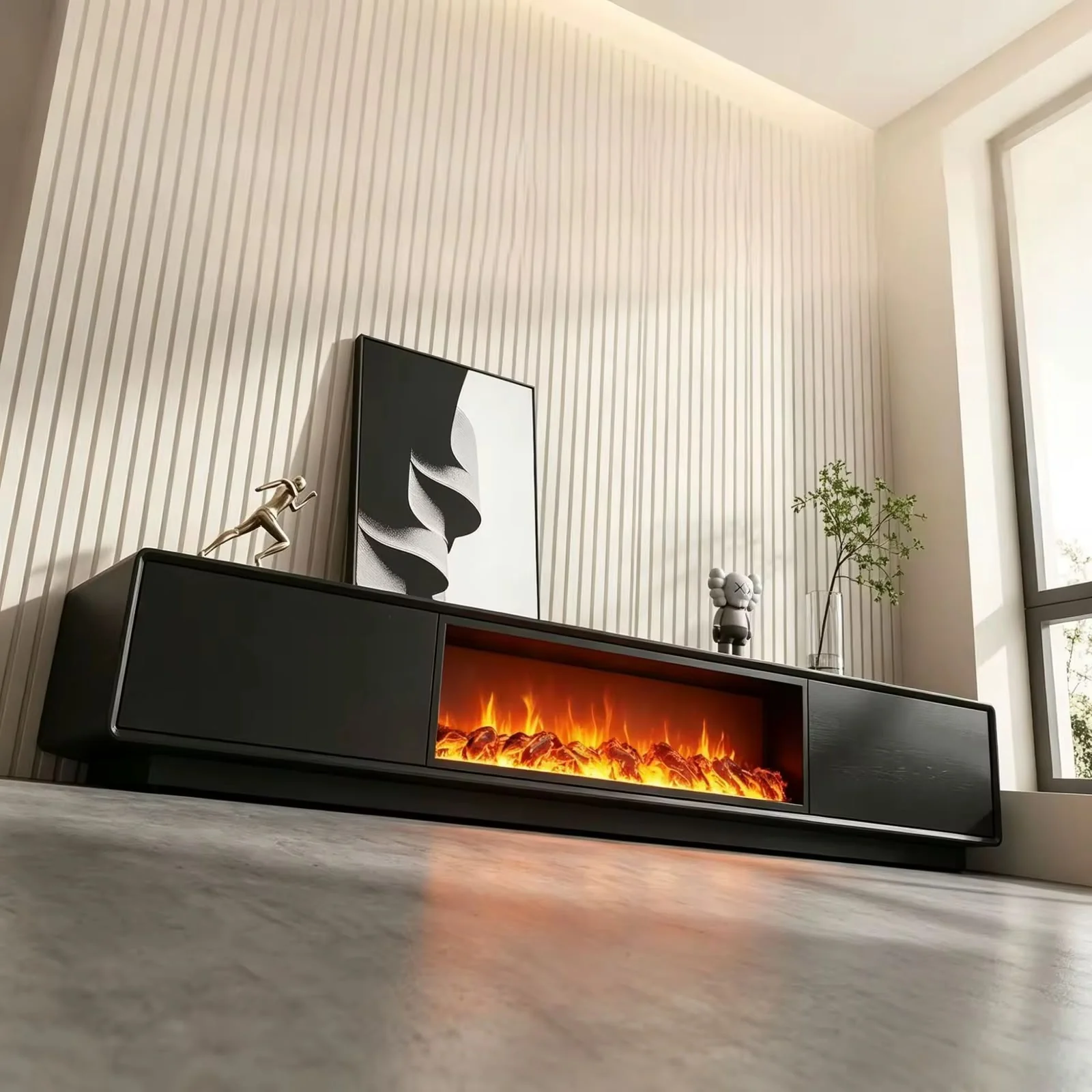 Elra Luxe Electric Fireplace TV Unit - Image 4