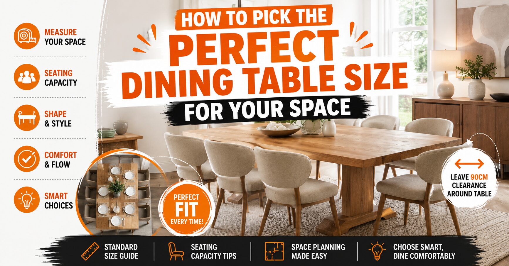 How to Pick the Perfect Dining Table Size for Your Space