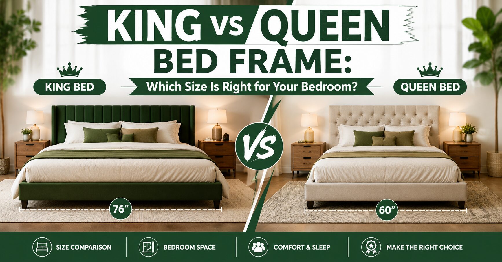 King vs Queen Bed Frame: Which Size Is Right for Your Bedroom