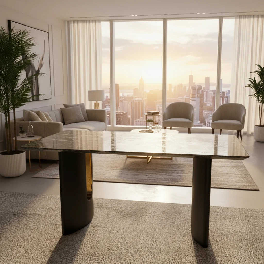 Valencia Stone Top Dining Table - Image 3